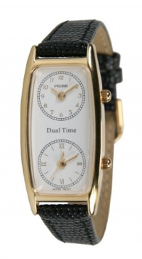 Pedre Women's Traveler Series Gold-Tone Dual Time Leather Strap Watch # 6645GX Pedre Women's Traveler Series Gold-Tone Dual Time Leather Strap Watch # 6645GX