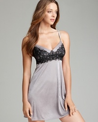 Josie combines worn-in, vintage jersey with intricate lace to create a soft and chic chemise. Josie combines worn-in, vintage jersey with intricate lace to create a soft and chic chemise.