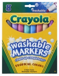 Crayola 8ct Washable Tropical Colors Conical Tip Crayola 8ct Washable Tropical Colors Conical Tip