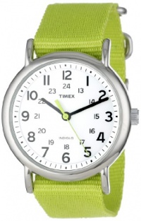 Timex Unisex T2P1459J Weekender Bright Green Slip Thru Nylon Strap Watch