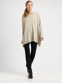 Lightweight and easy-to-wear crewneck pullover, shaped in a superior blend of wool, silk and cashmere, with ribbed sleeves and side slit detail.CrewneckRibbed knit collar, cuffs and hemLong sleevesAbout 31 from shoulder to hem80% wool/15% silk/5%cashmereDry cleanImportedModel shown is 5'11 (180cm) wearing US size Small. Lightweight and easy-to-wear crewneck pullover, shaped in a superior blend of wool, silk and cashmere, with ribbed sleeves and side slit detail.CrewneckRibbed knit collar, cuffs and hemLong sleevesAbout 31 from shoulder to hem80% wool/15% silk/5%cashmereDry cleanImportedModel shown is 5'11 (180cm) wearing US size Small.