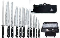 Saber F-12 Full Tang German Steel Working Chef Knives with Chef's Knife Bag Saber F-12 Full Tang German Steel Working Chef Knives with Chef's Knife Bag
