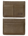 Maintain your slim silhouette with a fine leather card holder that holds all your essentials without weighing you down.