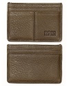 Maintain your slim silhouette with a fine leather card holder that holds all your essentials without weighing you down.