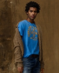 Blending the comfort of an everyday favorite with the rock-on appeal of a beloved band tee, this cotton jersey crew neck is perfect for concert-going and laid-back lounging alike. Blending the comfort of an everyday favorite with the rock-on appeal of a beloved band tee, this cotton jersey crew neck is perfect for concert-going and laid-back lounging alike.