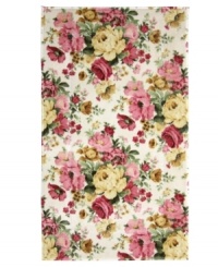 Step into a lush garden with this Chantal accent rug from Bacova, featuring a colorful floral print that will brighten up any space. Latex back ensures non-slip protection. Step into a lush garden with this Chantal accent rug from Bacova, featuring a colorful floral print that will brighten up any space. Latex back ensures non-slip protection.