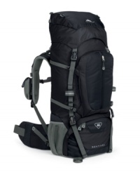 The hit-the-road pack! This high-intensity adventure-bound backpack keeps you on the right path, holding 65 liters in a top-load spacious main compartment with a gusseted drawstring closure for easy access and keeping comfort at the forefront with a molded foam back panel, adjustable waist belt with mesh Airflow™ channels and more. A front-load sleeping bag compartment with divider, dual mesh pockets for water bottles and hinged front pockets to hold ropes put must-haves in hand in minutes. 5-year warranty. The hit-the-road pack! This high-intensity adventure-bound backpack keeps you on the right path, holding 65 liters in a top-load spacious main compartment with a gusseted drawstring closure for easy access and keeping comfort at the forefront with a molded foam back panel, adjustable waist belt with mesh Airflow™ channels and more. A front-load sleeping bag compartment with divider, dual mesh pockets for water bottles and hinged front pockets to hold ropes put must-haves in hand in minutes. 5-year warranty.