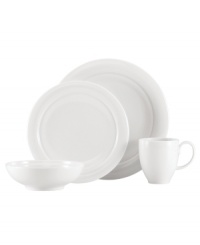 Fresh and understated, the Aspen Ridge 4-piece place settings feature a pure white glaze and elegant modern lines that evoke winter's snow-capped slopes. From Lenox's collection of dinnerware and dishes. Fresh and understated, the Aspen Ridge 4-piece place settings feature a pure white glaze and elegant modern lines that evoke winter's snow-capped slopes. From Lenox's collection of dinnerware and dishes.