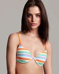 Keep it simple in this brightly striped CK One convertible t-shirt bra. Keep it simple in this brightly striped CK One convertible t-shirt bra.
