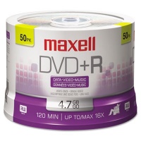 MAXELL 50-Pack DVD+R Recordable DVD 16X MAXELL 50-Pack DVD+R Recordable DVD 16X