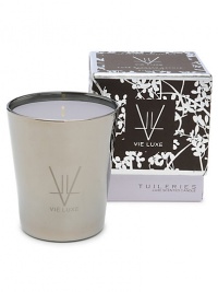 Inspired by fond memories of foreign travels, it blends the sensual scents of white tuberose, rare jasmine, lavender buds, geranium petals and white rose. Created from all-natural beeswax combined with unique botanical waxes and the rarest and most seductive fine fragrance oils from around the world. Presented in nickel-finished glass. 60-hr. burn time. 8 oz. Inspired by fond memories of foreign travels, it blends the sensual scents of white tuberose, rare jasmine, lavender buds, geranium petals and white rose. Created from all-natural beeswax combined with unique botanical waxes and the rarest and most seductive fine fragrance oils from around the world. Presented in nickel-finished glass. 60-hr. burn time. 8 oz.