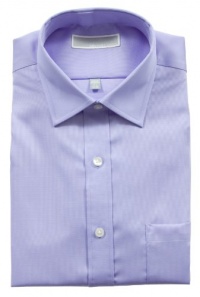 Michael Kors Non-iron Textured Pique Dress Shirt - Blue Stone Michael Kors Non-iron Textured Pique Dress Shirt - Blue Stone
