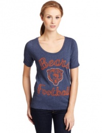 NFL Chicago Bears Heather Vintage Thermal Sleeve Athletic Tee Women's