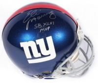 Eli Manning Signed Helmet w/ SB XLVI MVP - Proline - Holo - Steiner Sports Certified - Autographed NFL Helmets