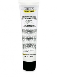 From the Stylist Series. Heat Protective Silk Straightening Cream. Formulated especially for wavy, frizzy or curly hair in need of smoothing, this unique straightening cream contains a blend of natural ingredients to help straighten out hair and tame frizz without weighing down hair. Infused with extracts derived with Soy Beans, Sesame Seeds and Sunflower Seeds, this unique formulation locks out humidity while conditioning and protecting hair from over-drying and breakage. From the Stylist Series. Heat Protective Silk Straightening Cream. Formulated especially for wavy, frizzy or curly hair in need of smoothing, this unique straightening cream contains a blend of natural ingredients to help straighten out hair and tame frizz without weighing down hair. Infused with extracts derived with Soy Beans, Sesame Seeds and Sunflower Seeds, this unique formulation locks out humidity while conditioning and protecting hair from over-drying and breakage.
