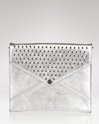 Spiked with a punch! This Rebecca Minkoff leather iPad case is so darn cool, we might have to carry it as a clutch.