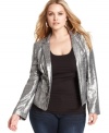 Electrify any look with MICHAEL Michael Kors' plus size sequined blazer!