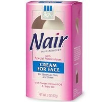 Nair Hair Removal Cream for Face with Special Moisturizers, 2-Ounce Bottles (Pack of 4)