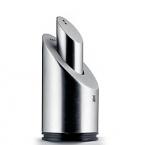 Compact and sleek, this all-in-one dispenser features a pepper shaker nested in a larger salt shaker.