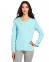 Hue Sleepwear Women's Long Sleeve V-Neck Sleep Tee