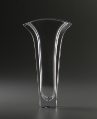 Mimicking a modern lily, this crystal vase from Nambé lithely rises to the dramatic occasion. Mimicking a modern lily, this crystal vase from Nambé lithely rises to the dramatic occasion.