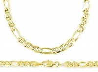 14k Yellow Gold Figaro Gucci Necklace Figarucci Chain Solid Link 4mm , 18 inch 14k Yellow Gold Figaro Gucci Necklace Figarucci Chain Solid Link 4mm , 18 inch