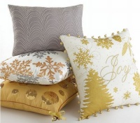 Martha Stewart Holiday Tinsel Snowflakes 18 Decorative Pillow Martha Stewart Holiday Tinsel Snowflakes 18 Decorative Pillow