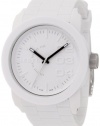 Diesel Men's DZ1436 White Silicone Quartz Watch with White Dial