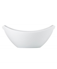 Feature modern elegance on your menu with the Classic Fjord serving bowl from Dansk dinnerware. Dishes in this set have glossy white porcelain with a fluid, sloping edge for a look that's totally fresh. Feature modern elegance on your menu with the Classic Fjord serving bowl from Dansk dinnerware. Dishes in this set have glossy white porcelain with a fluid, sloping edge for a look that's totally fresh.