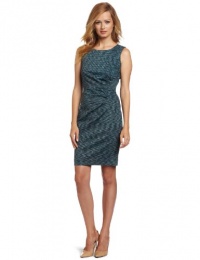 Calvin Klein Women's Side Ruch Printed Sheath Dress Calvin Klein Women's Side Ruch Printed Sheath Dress