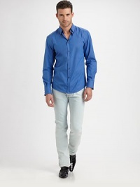 EXCLUSIVELY AT SAKS. A modern look for the modern man, cut from smooth cotton shirting fabric with tonal grosgrain trim at the collar. ButtonfrontGrosgrain collar trimCottonDry cleanImported EXCLUSIVELY AT SAKS. A modern look for the modern man, cut from smooth cotton shirting fabric with tonal grosgrain trim at the collar. ButtonfrontGrosgrain collar trimCottonDry cleanImported