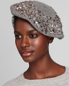 From coffee runs to cocktail parties, kate spade new york's jeweled beret is dazzling day or night.
