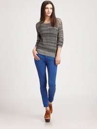 The marled cotton knit features open-stitch details in an effortless pullover, perfect for layering.ScoopneckDropped shouldersLong sleevesRibbed trimAbout 25 from shoulder to hemCottonDry cleanImportedModel shown is 5'9 (175cm) wearing US size Small. The marled cotton knit features open-stitch details in an effortless pullover, perfect for layering.ScoopneckDropped shouldersLong sleevesRibbed trimAbout 25 from shoulder to hemCottonDry cleanImportedModel shown is 5'9 (175cm) wearing US size Small.