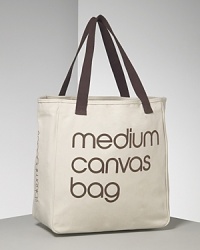 Medium cotton canvas bag. This sturdy tote bag is made from untreated, undyed, recyclable cotton canvas and is ideal to carry everything and for grocery shopping. Hand-print logo with non-toxic water-based ink. Double shoulder straps. Open top. Interior zip pocket. Unlined. Medium cotton canvas bag. This sturdy tote bag is made from untreated, undyed, recyclable cotton canvas and is ideal to carry everything and for grocery shopping. Hand-print logo with non-toxic water-based ink. Double shoulder straps. Open top. Interior zip pocket. Unlined.