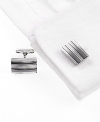 Donald Trump knows professional style. Get in line with the sleek design of these polished rectangular cufflinks. Donald Trump knows professional style. Get in line with the sleek design of these polished rectangular cufflinks.
