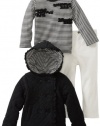 Calvin Klein Girls 2-6X Quilted Jacket With Tee And Pant