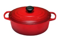 Le Creuset Signature Enameled Cast-Iron 3-1/2-Quart Oval French Oven, Cherry Le Creuset Signature Enameled Cast-Iron 3-1/2-Quart Oval French Oven, Cherry