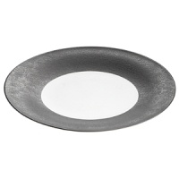 The bold industrial look of cast iron gets an elevated update with this fine assortment of Limoges porcelain dinnerware from Michael Aram. Each vivid white piece is edged with a wide band of lustrous metallic gray. The bold industrial look of cast iron gets an elevated update with this fine assortment of Limoges porcelain dinnerware from Michael Aram. Each vivid white piece is edged with a wide band of lustrous metallic gray.