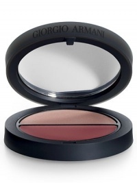 Giorgio Armani Beauty presents two new blending blush palettes in two shades: coral/mocha or rosewood/raspberry. Following the Giorgio Armani Beauty heritage in blending and layering, our renowned Micro-fil™ cream texture allows the blending blush duos to morph into fluid color on contact with the skin. The result is soft, flushed color and subtle highlighting that sculpts the face. Giorgio Armani Beauty presents two new blending blush palettes in two shades: coral/mocha or rosewood/raspberry. Following the Giorgio Armani Beauty heritage in blending and layering, our renowned Micro-fil™ cream texture allows the blending blush duos to morph into fluid color on contact with the skin. The result is soft, flushed color and subtle highlighting that sculpts the face.