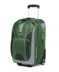 Born to be in business. A high-density foam construction guarantees maximum protection, while keeping this suitcase ultra lightweight. A large main compartment expands 2.5 and has a book-style opening, interior clothing hold-down straps and a separate compartment with padded laptop sleeve. 5-year warranty. Born to be in business. A high-density foam construction guarantees maximum protection, while keeping this suitcase ultra lightweight. A large main compartment expands 2.5 and has a book-style opening, interior clothing hold-down straps and a separate compartment with padded laptop sleeve. 5-year warranty.