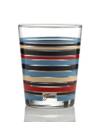 Ringed with colors to complement everyone's favorite dinnerware, Fiesta double old-fashioned glasses lend retro-fun charm to casual settings. Ringed with colors to complement everyone's favorite dinnerware, Fiesta double old-fashioned glasses lend retro-fun charm to casual settings.