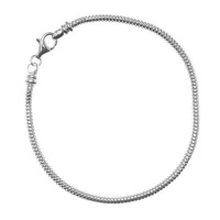 Sterling Silver Charm Bracelet For Pandora Beads 7 Inch Screw End Lobster Clasp Sterling Silver Charm Bracelet For Pandora Beads 7 Inch Screw End Lobster Clasp