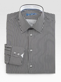 Lend a modern edge to your ensemble with the contrast stripes of this updated dress wardrobe classic, tailored in crisp cotton.Button-frontCottonMachine washImported Lend a modern edge to your ensemble with the contrast stripes of this updated dress wardrobe classic, tailored in crisp cotton.Button-frontCottonMachine washImported
