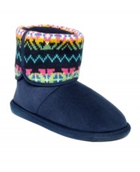 Fold down the shaft of American Rag's Bunny slippers to reveal the funky patterned lining or leave it up for maximum warmth. Fold down the shaft of American Rag's Bunny slippers to reveal the funky patterned lining or leave it up for maximum warmth.