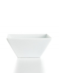 Newly updated, The Cellar's Whiteware Square cereal bowl maintains its modern edge but with a new, refined silhouette in white porcelain that's versatile and durable enough for every meal. Newly updated, The Cellar's Whiteware Square cereal bowl maintains its modern edge but with a new, refined silhouette in white porcelain that's versatile and durable enough for every meal.