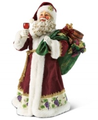 A Christmas toast! This Santa prefers that you leave him Merlot instead of milk and cookies. What a fun touch to your decorative holiday display! A Christmas toast! This Santa prefers that you leave him Merlot instead of milk and cookies. What a fun touch to your decorative holiday display!