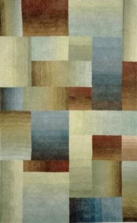 Liora Manne Inca Blocks Ocean Contemporary 2'2 x 8' Runner Rug- 9442-04 Liora Manne Inca Blocks Ocean Contemporary 2'2 x 8' Runner Rug- 9442-04