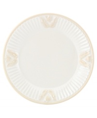 With the vintage style of Butler's Pantry dinnerware, these dishes from Lenox are elegant classics for casual dining. Distinguished by a raised leaf design, trim and fluted rim, this set of four dessert plates are in creamy shades of ivory. With the vintage style of Butler's Pantry dinnerware, these dishes from Lenox are elegant classics for casual dining. Distinguished by a raised leaf design, trim and fluted rim, this set of four dessert plates are in creamy shades of ivory.