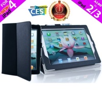 iPearl Leather Carrying Folia Cover Case for NEW iPad 4 (Retina display & Lightning connector), iPad 3 & iPad 2 with 30-pin connector, with Built-in Stand, hand strap, sleep/wakeup function and Touch Screen Stylus Pen - BLACK iPearl Leather Carrying Folia Cover Case for NEW iPad 4 (Retina display & Lightning connector), iPad 3 & iPad 2 with 30-pin connector, with Built-in Stand, hand strap, sleep/wakeup function and Touch Screen Stylus Pen - BLACK
