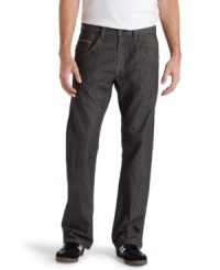 Give yourself a little room to move in these loose, straight-leg jeans from Levi's. Give yourself a little room to move in these loose, straight-leg jeans from Levi's.